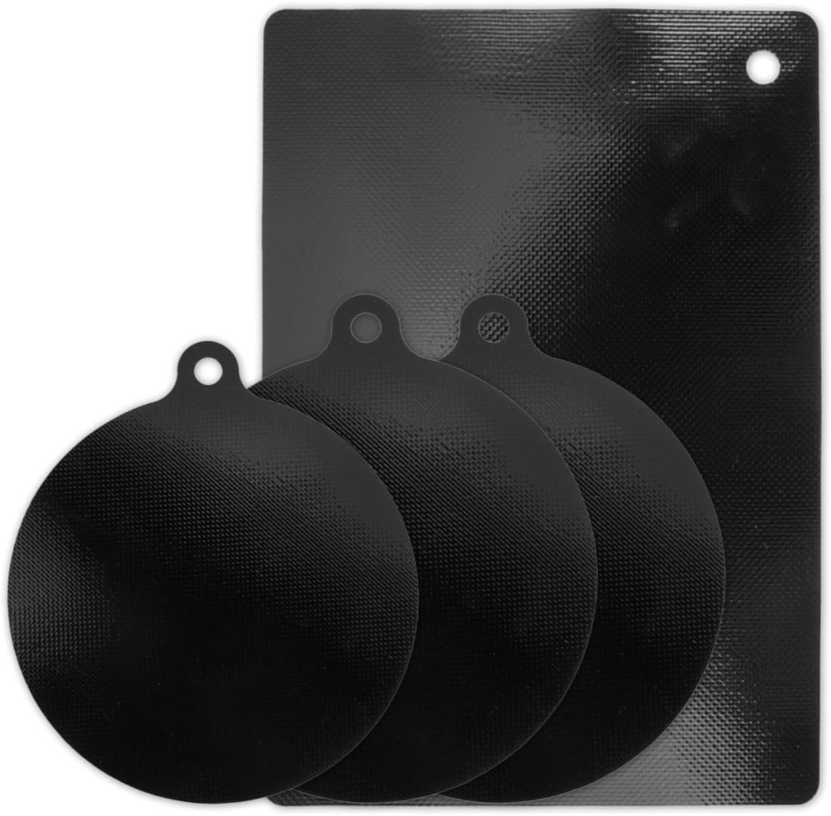 Set van 4 Siliconen Beschermmatten voor Inductiekookplaten - Makkelijk Schoon te Maken, Hittebestendig en Antislip (22 cm/24 cm/25 x 35 cm)