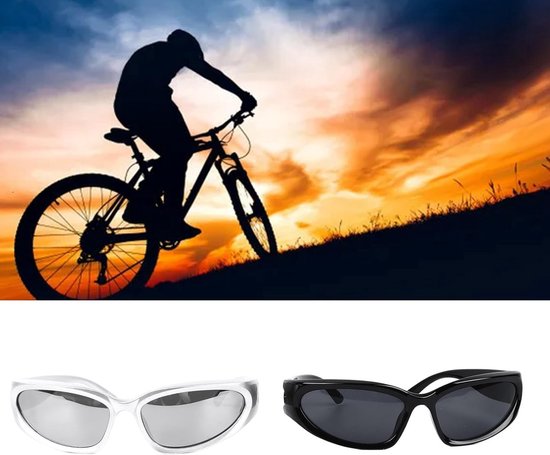 Zonnebrillen, 2 Stuks Zonnebrillen Mode Lichtgewicht Winddicht UV Bescherming Sportbril voor Dagelijks Buitensport — afbeelding 4