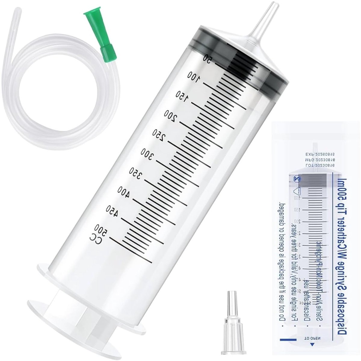 Hervulbare Spuit van 500ml voor Vloeibaar Diervoer, Plantenirrigatie en Laboratoriummetingen, Ideaal voor Precisie en Gemak