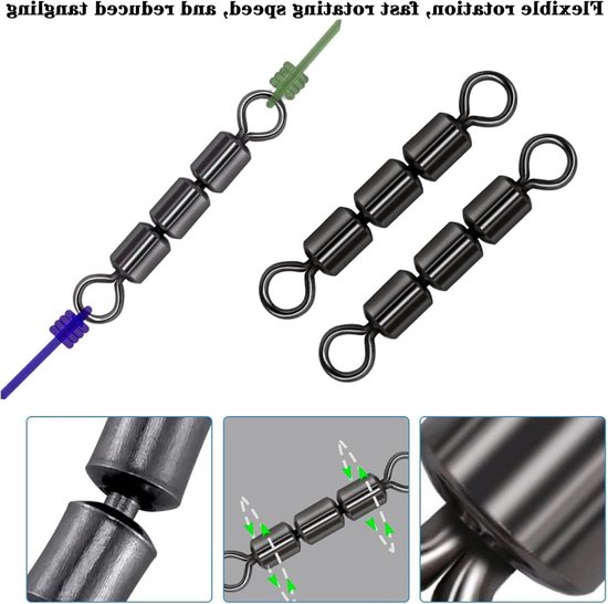 Set van 12 Triple Vertebra Hengels met Hoge Snelheid, Perfect voor Forelvissen en Accessoires van Merkloos — afbeelding 2