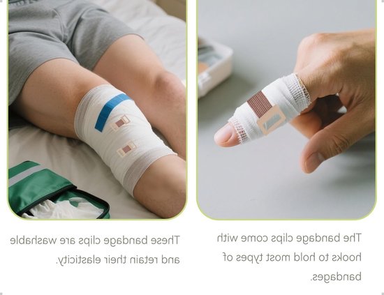 Set van 50 Elastische Verbandclips voor Dagelijks Gebruik en Buitenbescherming - Universale Aluminium Beugels voor Extra Fixatie en Ondersteuning — afbeelding 2