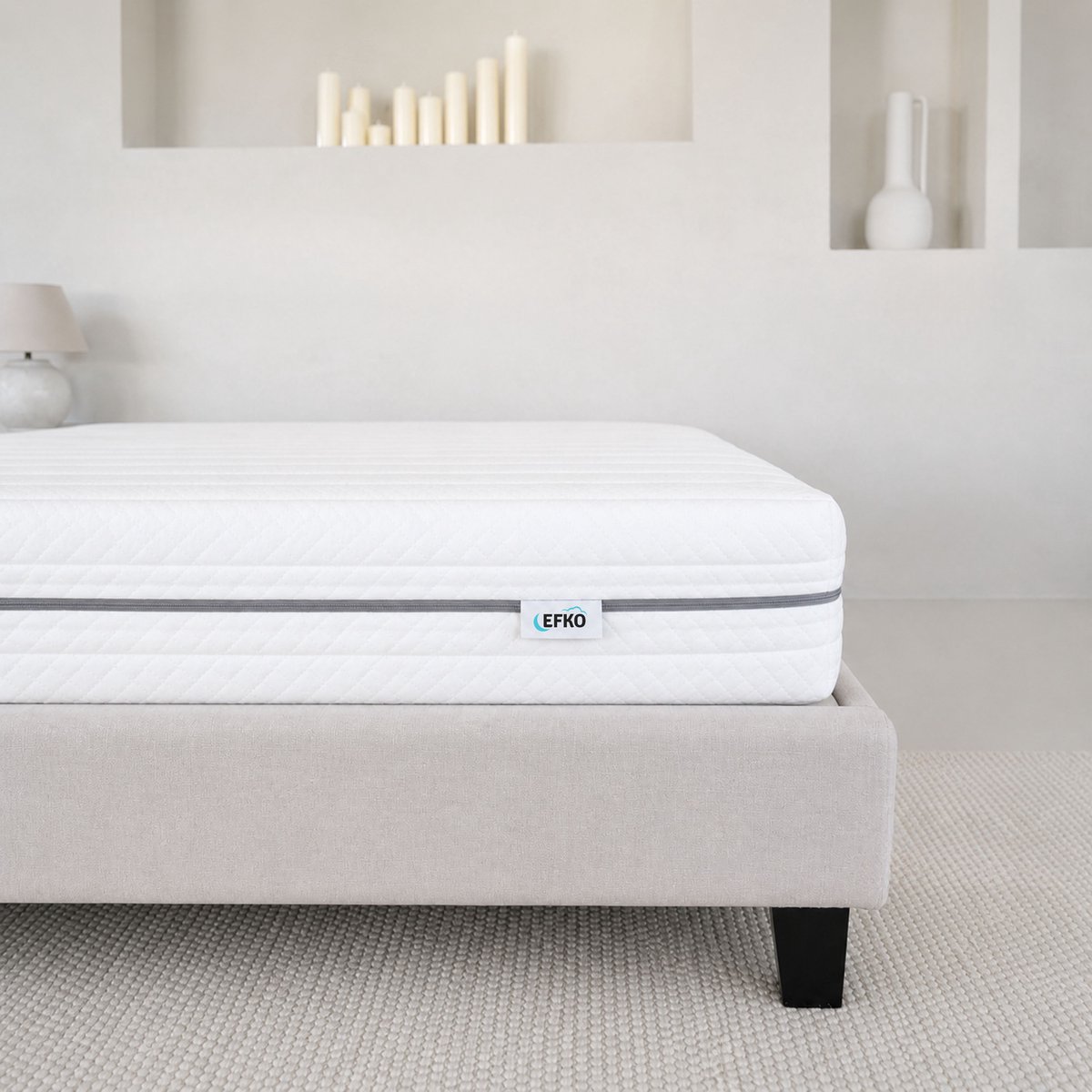 Traagschuim Pocketvering Matras 160x200 cm 24cm hoog - Luxe Matrashoes met rits - Wasbaar matrassen – foto 5