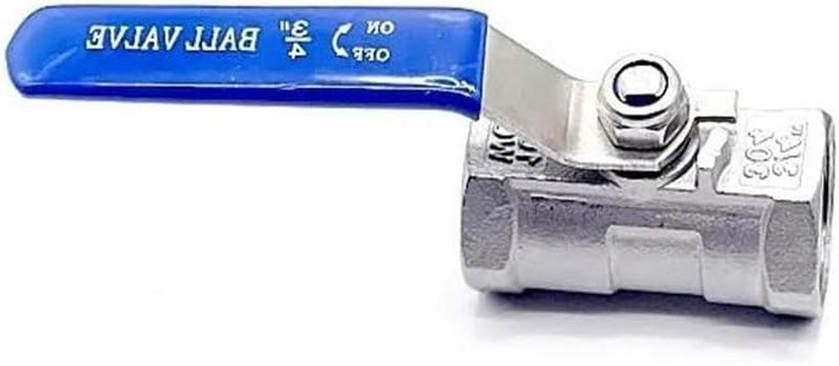 Kogelkraan - Afsluiter - Waterstroom Regelen - Volledige Poort - 1 inch - Zilverkleurig