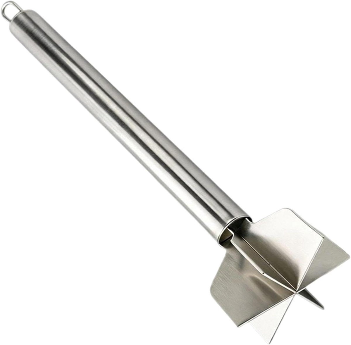Vleesstamper - Hamburger chopper - Maaltijden Bereiden - Zestien Messen Ontwerp - 28 cm - Zilver