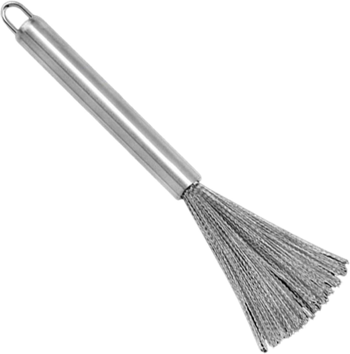 Pot Schrobber - RVS Reiniger - Moeiteloos Afwassen - Ergonomische Handgreep - 20 cm - Zilver