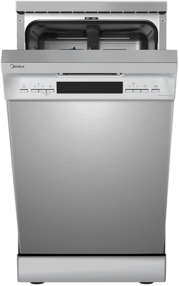 Midea MFD45S200X.2-ES - Vrijstaande Vaatwasser - RVS - E label - 49 dB - 9 l Waterverbruik (per cyclus, gebaseerd op het ecoprogramma) - 10 couverts thumbnail 3
