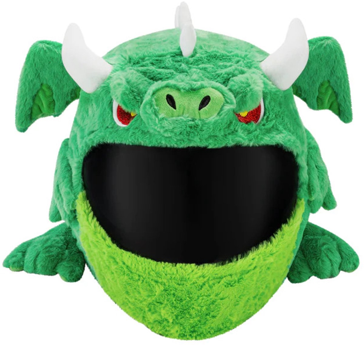 Helmhoes – Draak – Pluche Motorhelm Decoratie – Helm Mascotte – Universeel Motorhelm Accessoire
