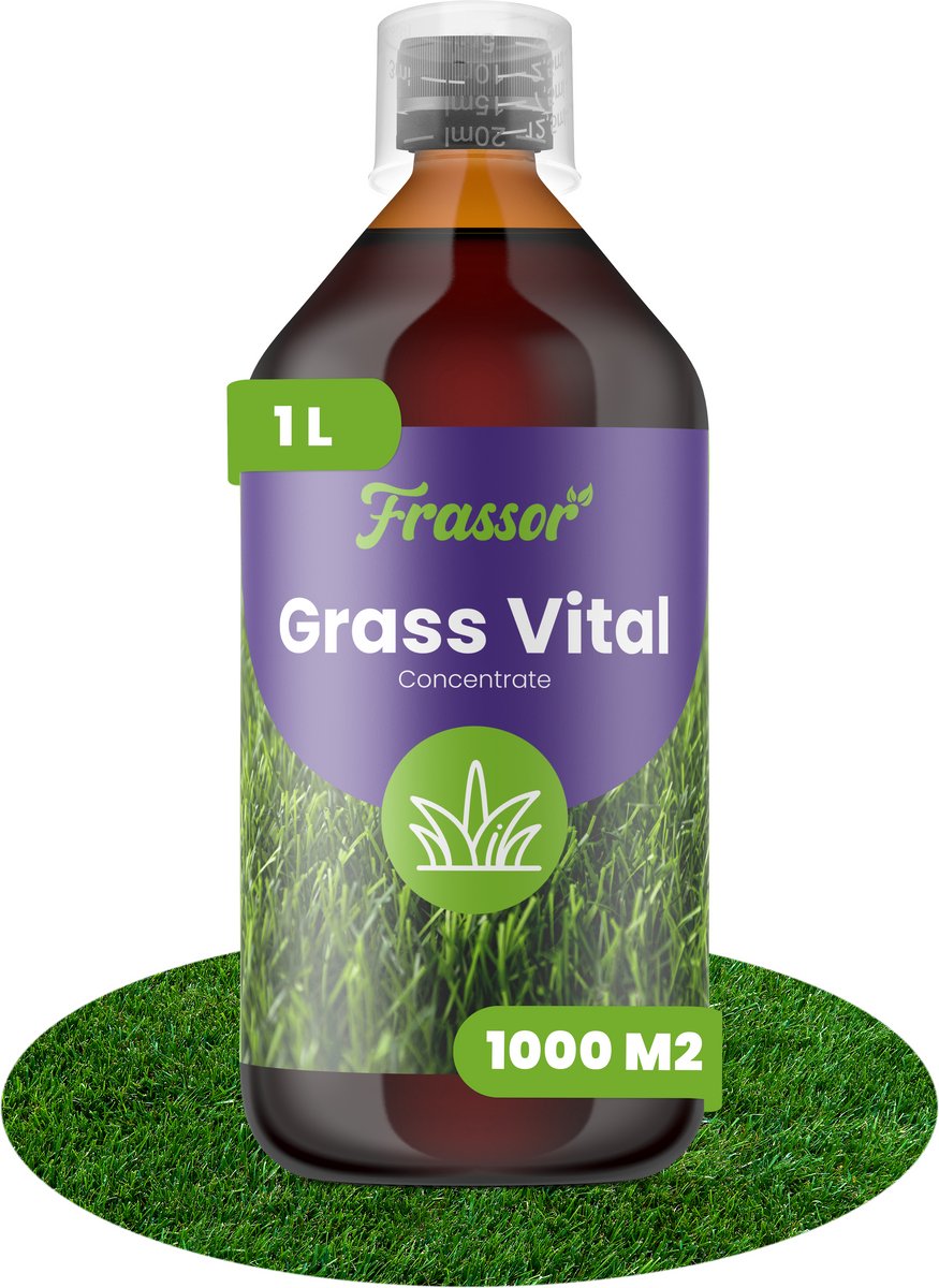 Grass Vital Concentraat - 1 L Voor 1000 M2 - Verbetert De Vitaliteit En Ontwikkeling Van Het Gazon - Bevordert Een Evenwichtige Grasgroei - Verbetert De Visuele Kwaliteit - Geschikt Voor Herhaald Gebruik Gedurende Het Seizoen - Frassor