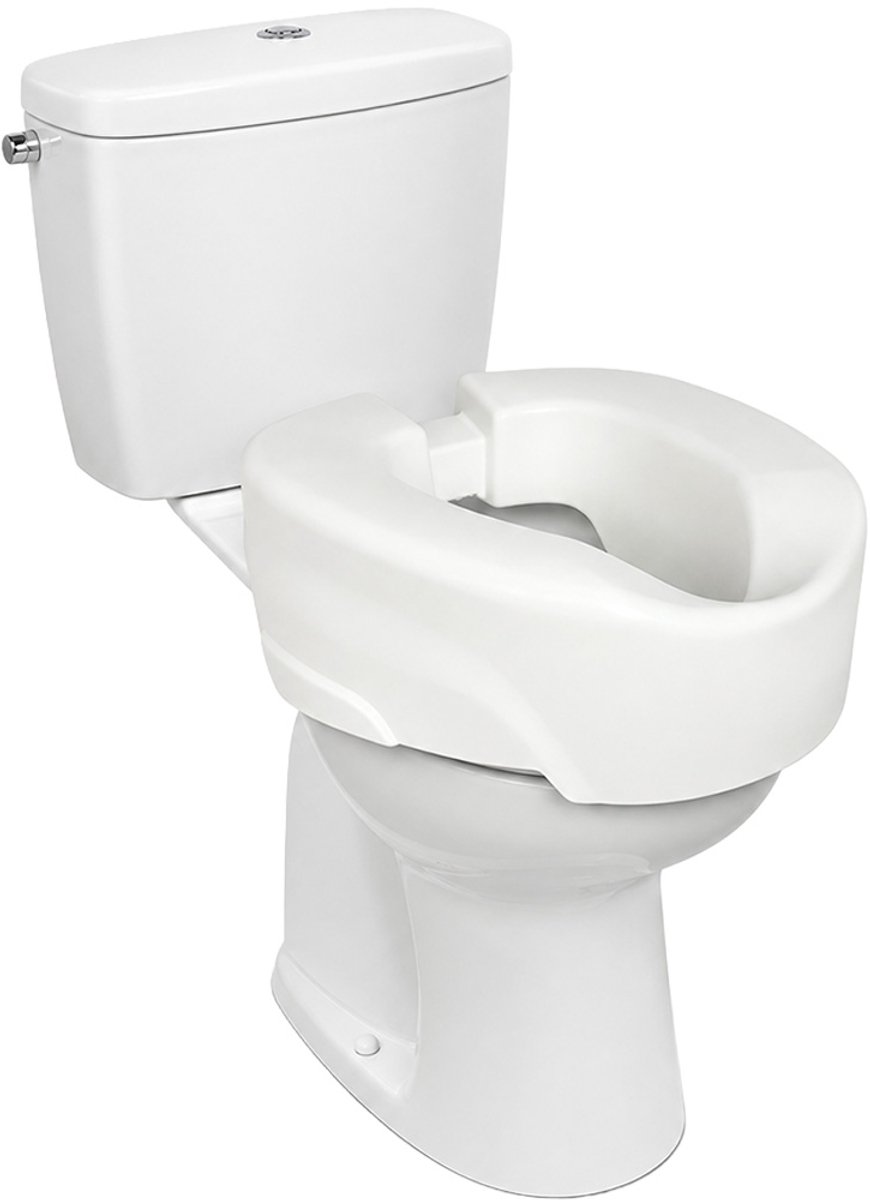 Clip-Up Toiletverhoger 10 cm - Zonder Deksel - Verstelbaar en Zonder Gereedschap te Monteren - Gemaakt in de EU - 2 Jaar Garantie