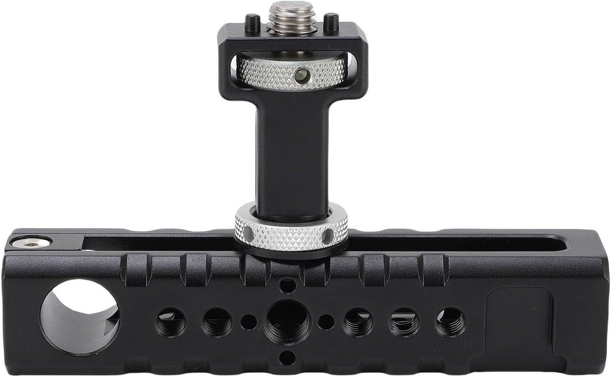 Video Handgreep - Camera Stabilisator - Opnames Maken - CNC Gefreesd - Lichtgewicht - Zwart