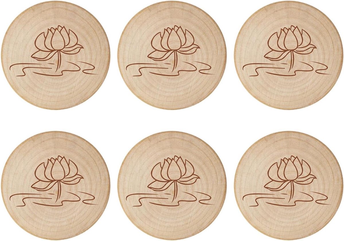 Flessenopener Set - Koelkast Magneet - Drankjes Openen - Houten Design - 6 Stuks - Natuurlijk Hout