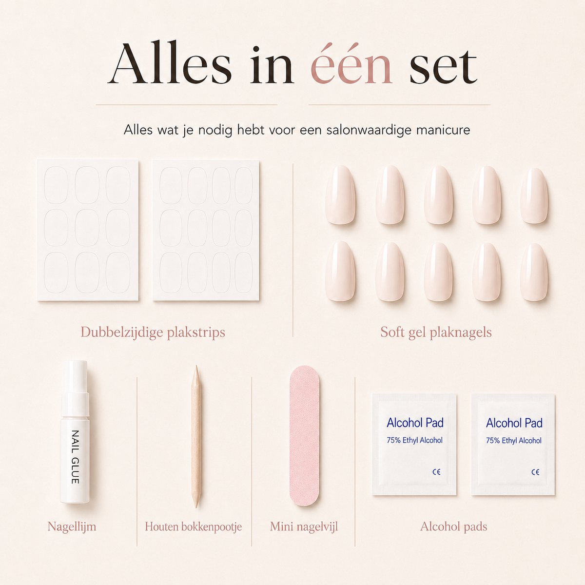 Mimo Seoul Soft Gel Press On Nails Extra Kort - Daily Set 2-in-1 (60 Stuks) - White French & Baby Boomer Square - Plaknagels Met Lijm & Plakstickers - Nepnagels Valse Nagels - Herbruikbare Gelnagels met Compleet Prep Kit — cadeau in Mode & Accessoires - foto 2