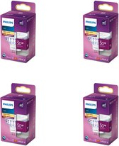 Philips Voordeelverpakking - GU5.3 - LED Spotlamp (MR16) - 12V - 50W - Niet Dimbaar - Warmwit Licht - Set van 4 Stuks