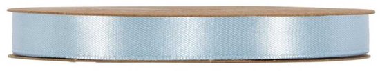 Lint – Lichtblauw – 50m x 10mm – Double Satin Classic – Dubbelzijdig Luxe Satijnen Lint – Feestlint op rol – Cadeaulint