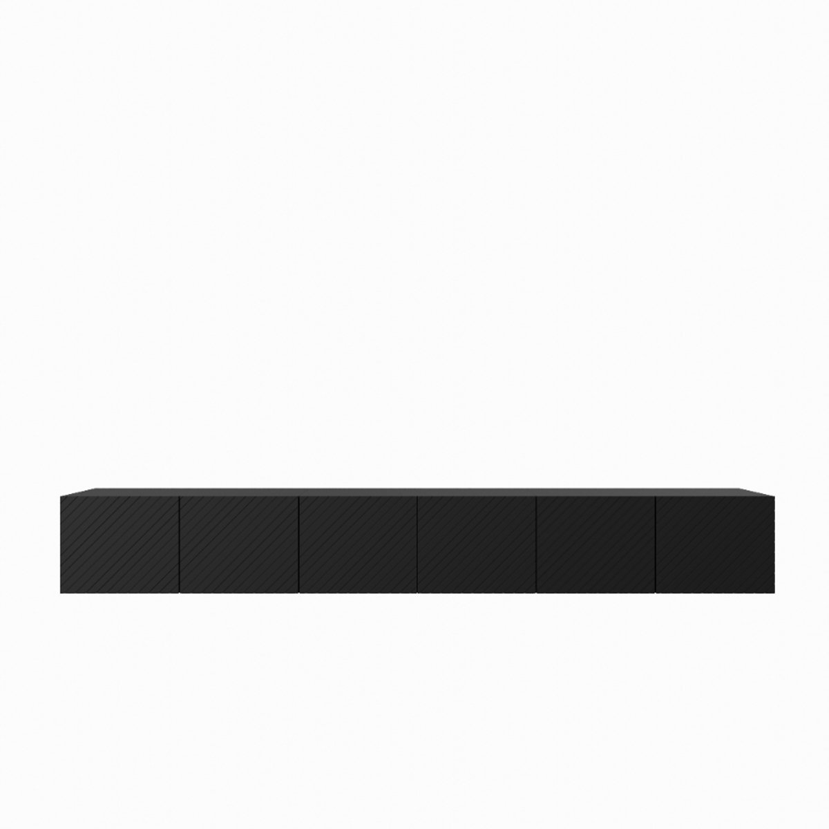TV-kast Nicole 300 (3x100) cm (zwart + zwart)