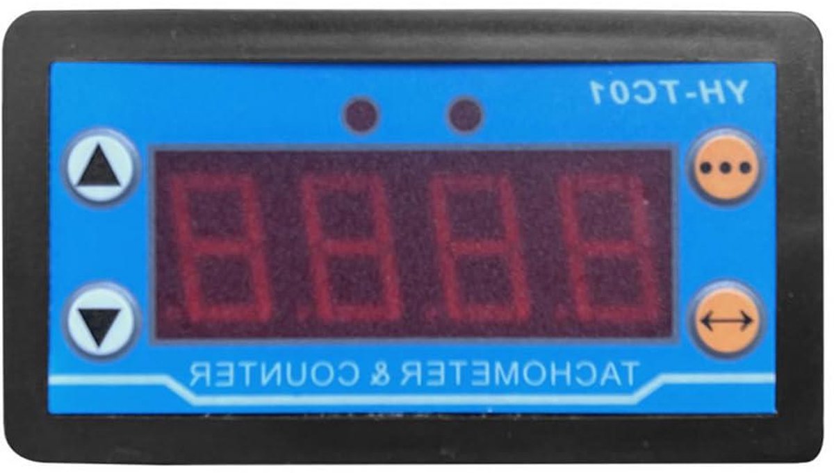 Digitale Toerentalmeter - Motortoerenteller - Machine Monitoring - Hoge Nauwkeurigheid - DC 9-24V - Zwart