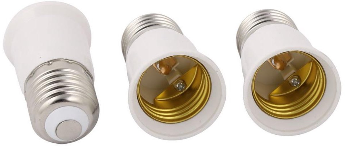 Aexit 3pcs E26 to E26 Extender Adapter Converter Lamp Socket Holder