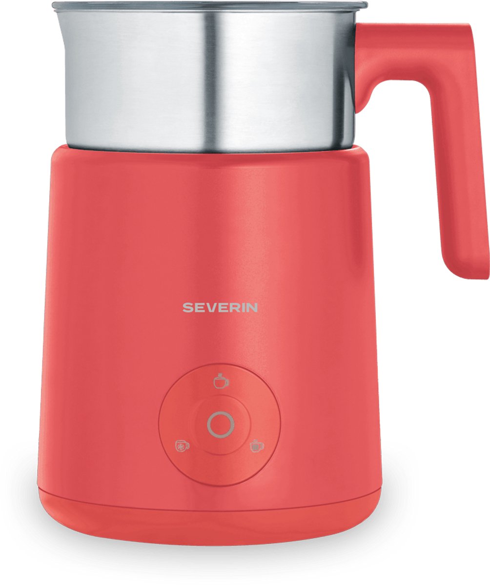 Severin SM 3595 Spuma Lite Inductie Melkopschuimer – Koraalrood – 400 ml – Warm & Koud Opschuimen – Chocoladefunctie