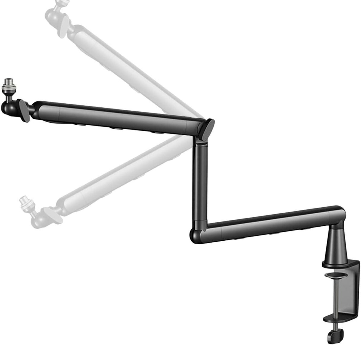 Microfoon Arm - Boom Statief - Studio Opnames - Schokabsorberend Ontwerp - 64 cm - Zwart