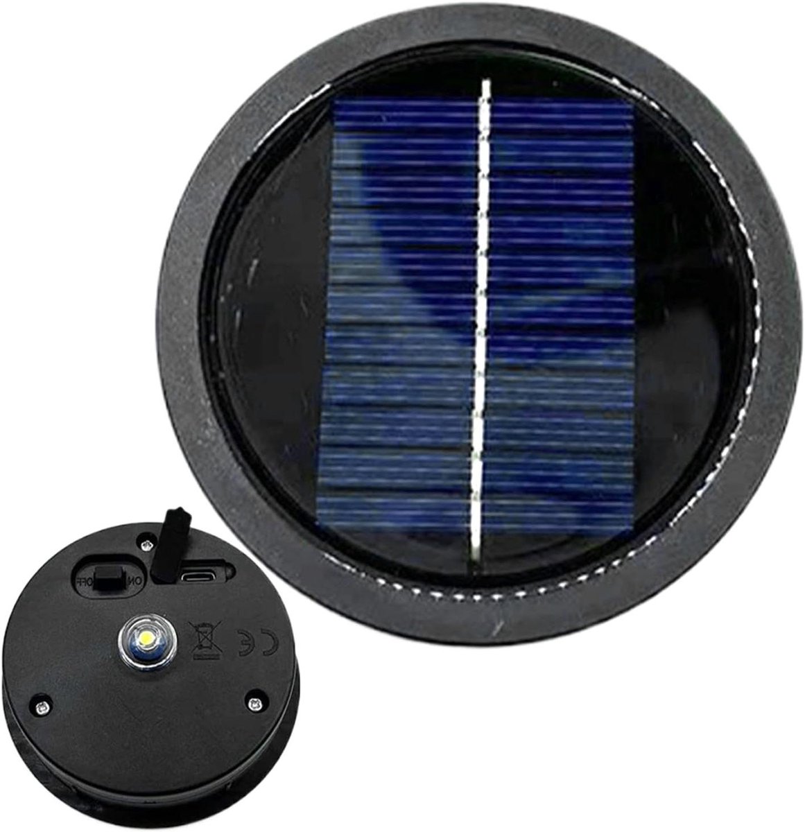 Solar Lamp Batterij - Lichtbron Accessoires - Tuin Verlichting - Waterdicht Ontwerp - 600mAh Capaciteit - Zwart
