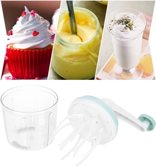 Handmatige Eierklopper - Keukenmixer - Snel Mengen - Arbeidsbesparend Ontwerp - 1200 ml - Grijs — afbeelding 4