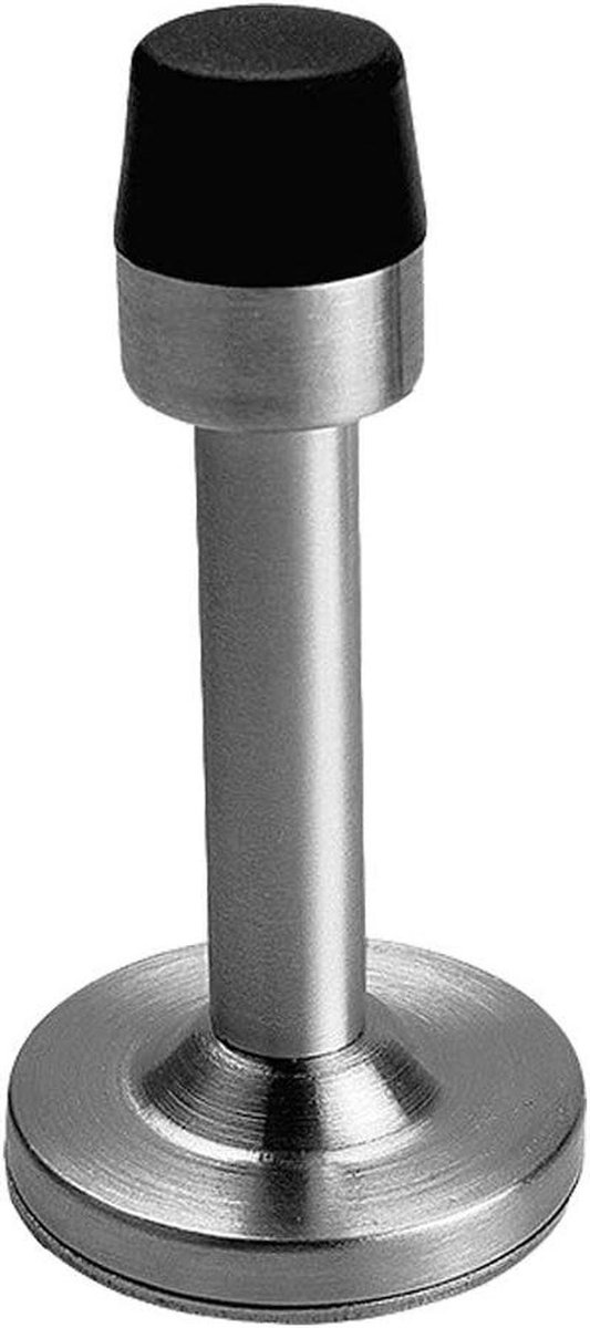 Deurstopper - Muurstopper Deur - Beschermen van Muren - Roestvrij Staal - Met Rubberen Buffer - Geborsteld
