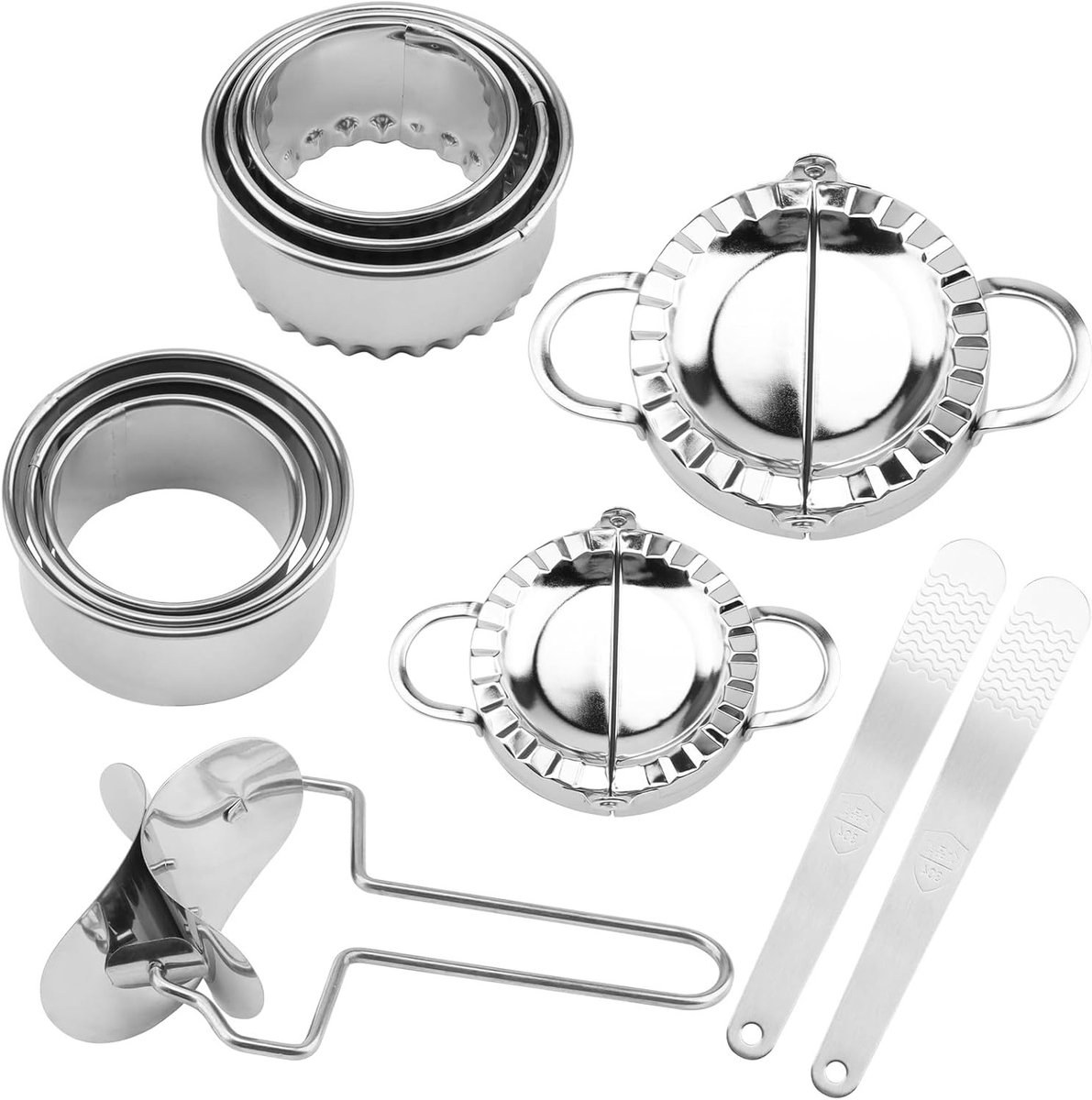 Knoedel Maker Set - Dumpling Vorm - Zelf Knoedels Maken - 11 Delig Keukengerei - 145 x 95 cm
