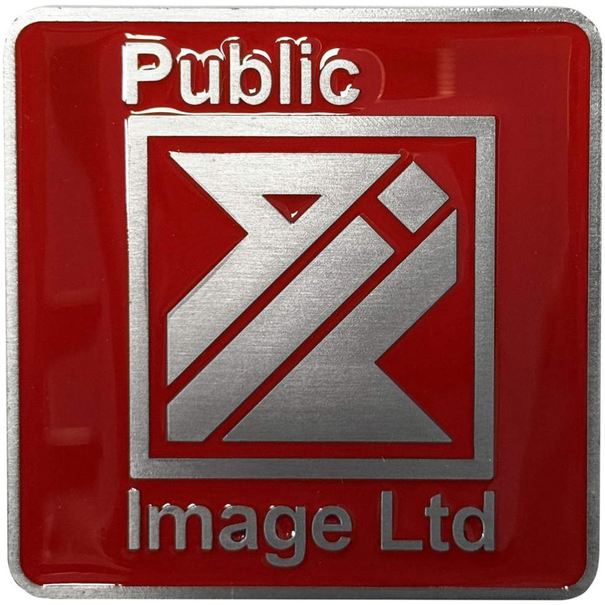 Pil Public Image Ltd - New Logo Koelkastmagneet - Rood/Grijs