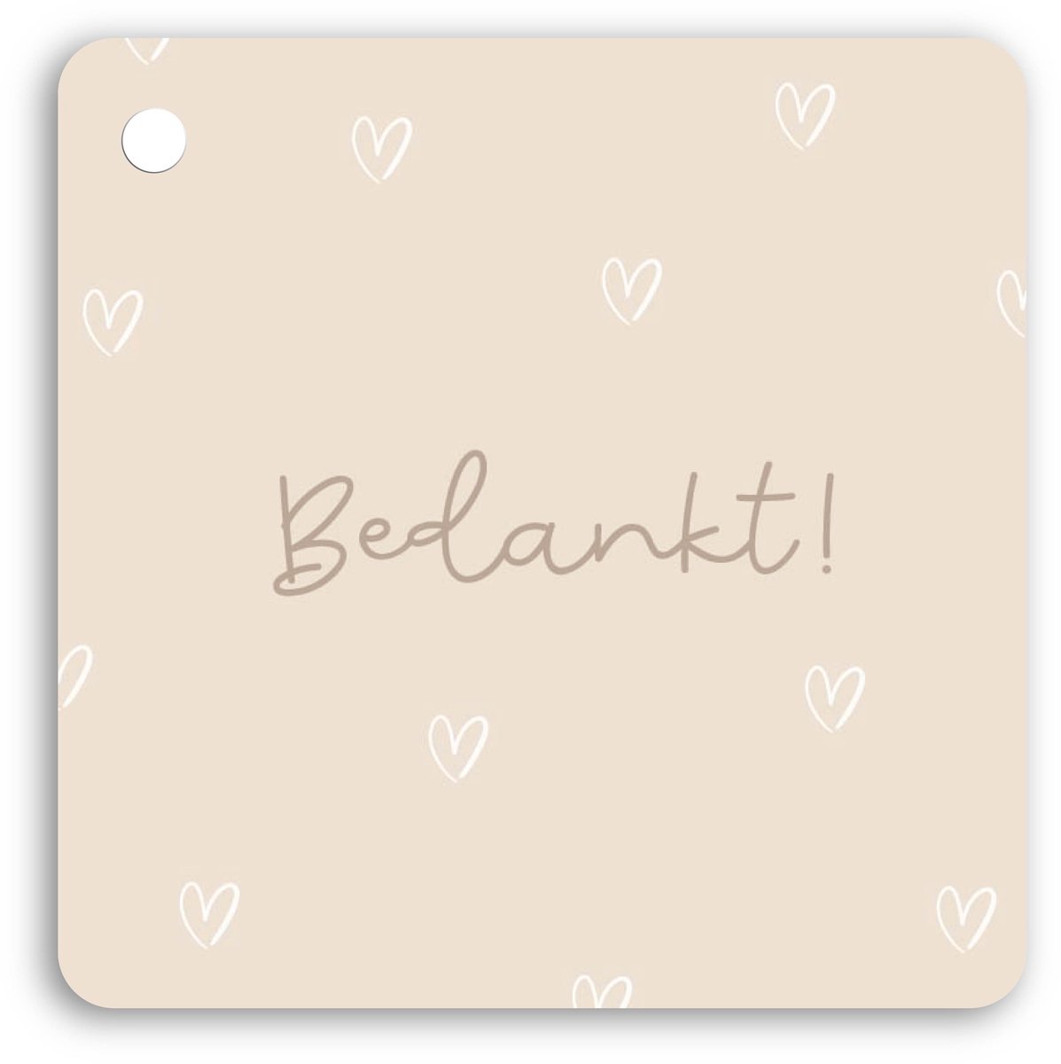 Bedankt kaartjes mini - 50 stuks - Cadeaulabels - Bedank kaart collega's - Bedankt labels bruiloft