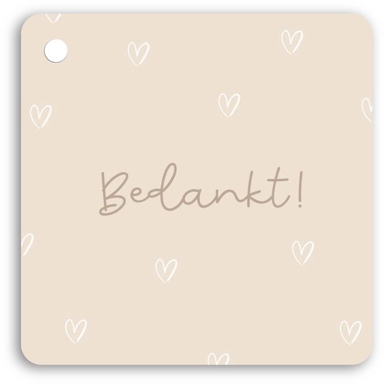 Bedankt kaartjes mini - 50 stuks - Cadeaulabels - Bedank kaart collega's - Bedankt labels bruiloft