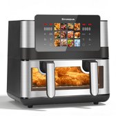 Sinaopus XXL Airfryer 9L 905A – Met Dubbele Mand – 12 Kookprogramma’s – Onafhankelijke Snelle Opwarming – Geschikt voor Gezinnen – Kijkvenster – Eenvoudig te Reinigen – Capaciteit voor 4 tot 5 Personen