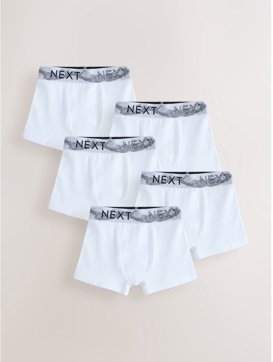 Next - Jongens - Set van 5 boxershorts - Wit