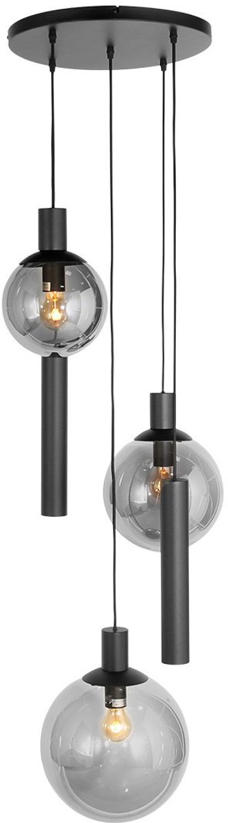 Steinhauer Hanglamp Bollique Led - Zwart - Metaal - 60 Cm - Gu10 Fitting - 3800zw