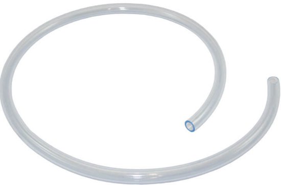 Heldere, flexibele waterslang van 2,5 meter met een doorsnede van 14mm.