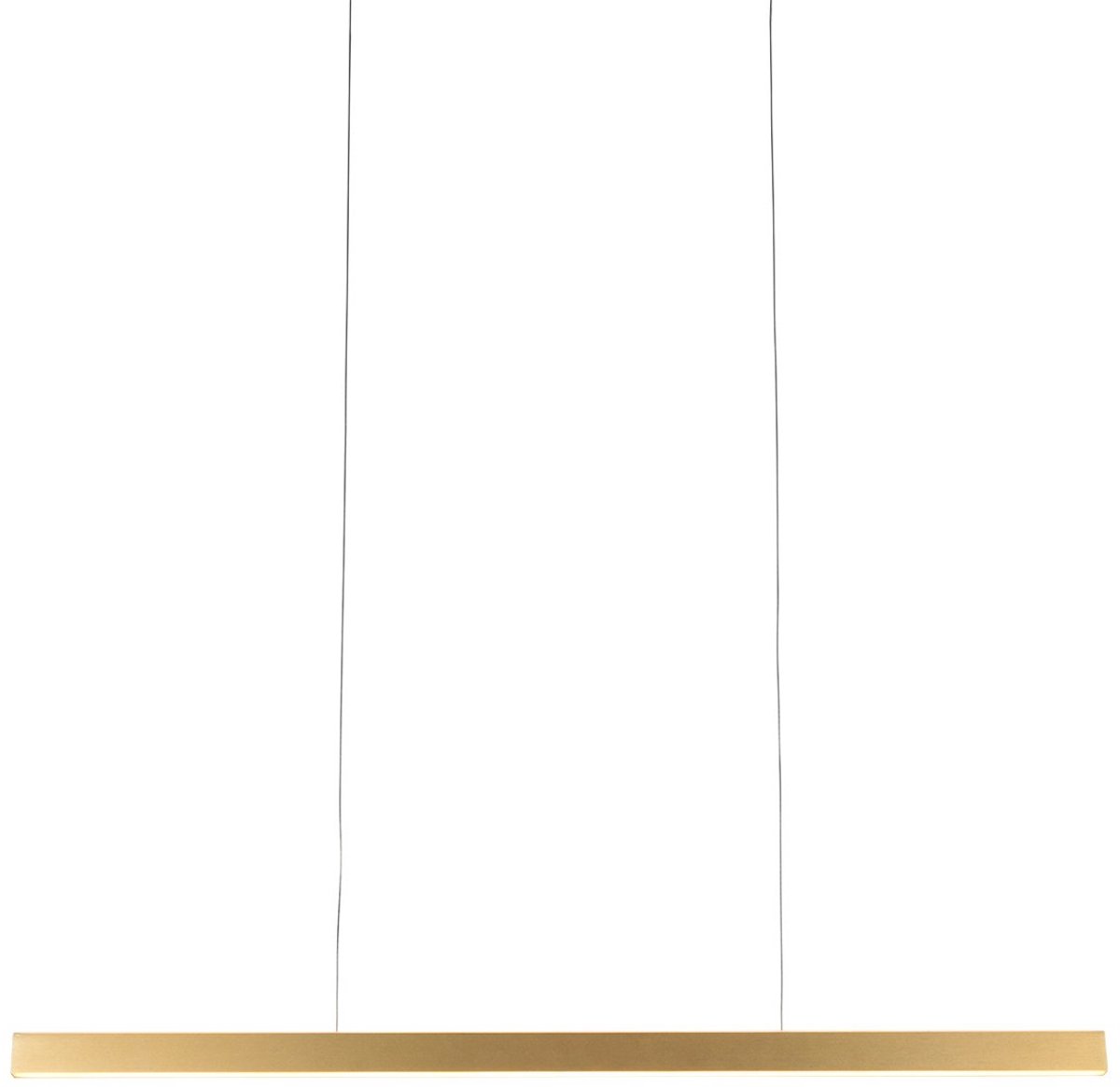 Mexlite BrightLine 4202GO Gouden Hanglamp - Modern, Hoogte Verstelbaar, 119x5x2 cm, Metaal, Voor Binnengebruik, Dimbaar Licht en Luxe Design