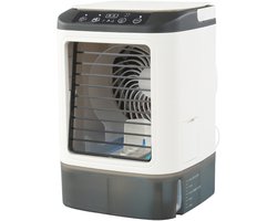 VHV-Mini-Nevelventilator – Compacte Tafelventilator met Luchtbevochtiger – Krachtige Mobiele Persoonlijke Koelventilator met USB – Stille Draagbare Bureauventilator met Waterverneveling voor Slaapkamer, Kantoor en Thuiswerkplek