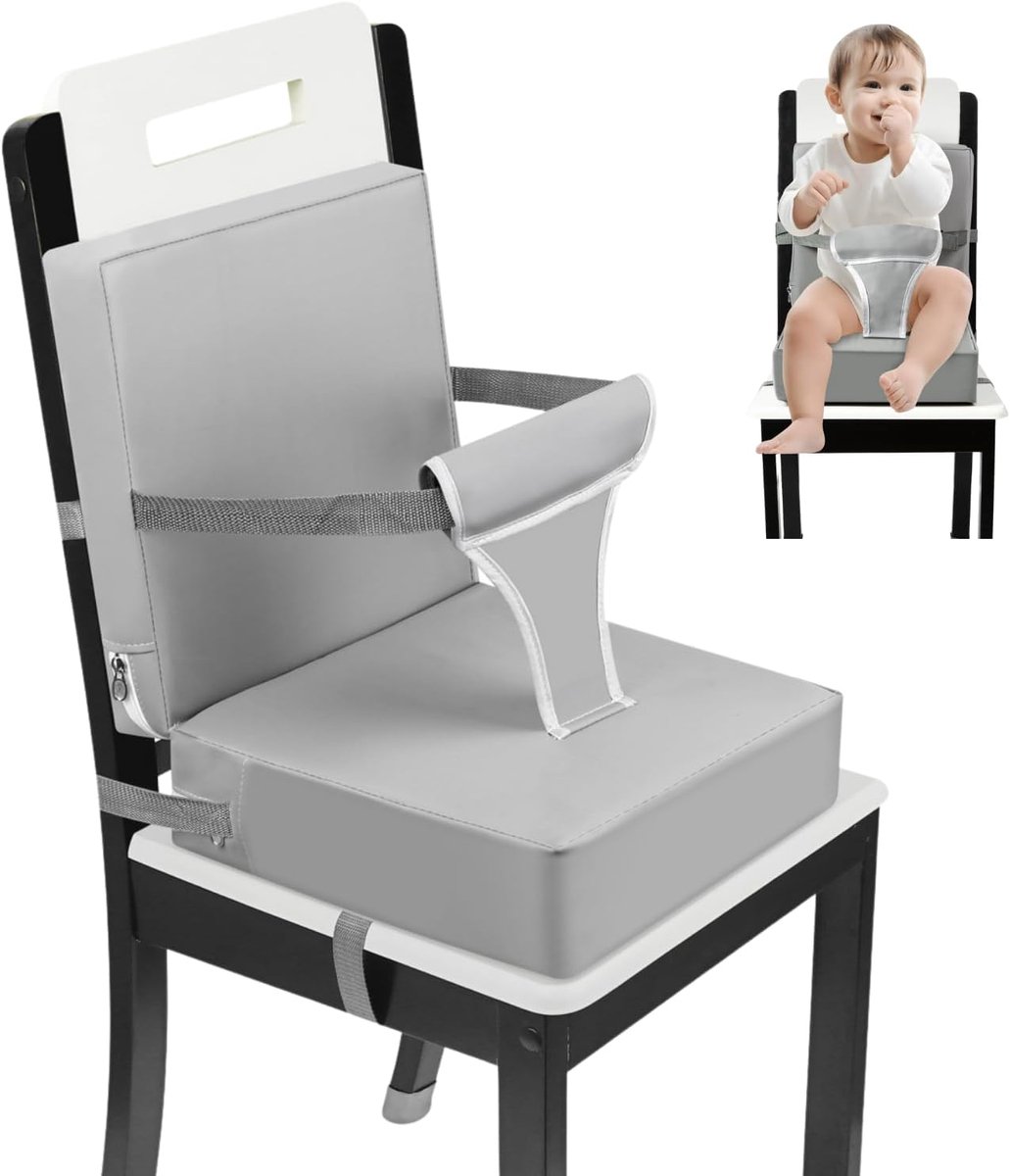 PandaEar Peuter Booster Zitting voor Eettafel, Draagbare Kinderstoel, Tafelverhoger voor Peuter, Reizen Kinderstoel Booster Kussen met Rugleuning & Verstelbare Veiligheidsgordel