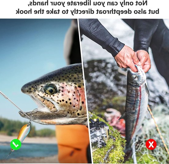 Draagbare Vishaak Verwijderaar Set van 3 - RVS Haak Trekker voor Vissen en Accessoires — afbeelding 2