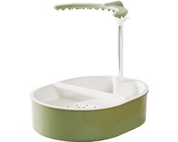 Baignoire électrique pour oiseaux - Convient pour la cage - Grande capacité avec eau en recirculation - Fonctionne sur USB - Convient aux inséparables, calopsittes, canaris, conures et divers perroquets - Pour usage intérieur uniquement - Vert