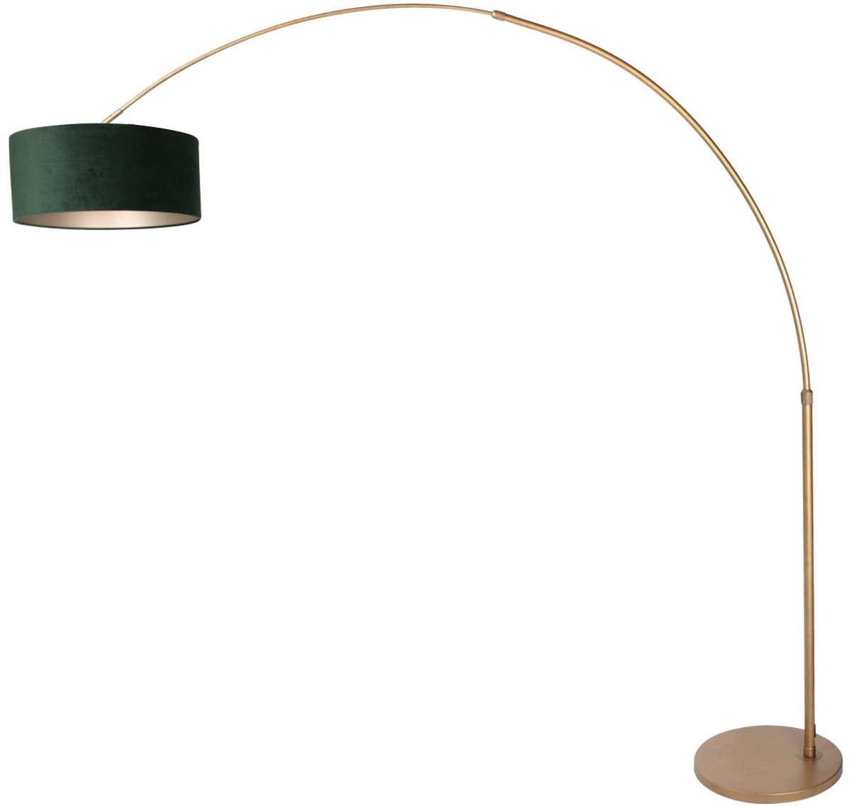 Vloerlamp Bronskleurig Metaal & Textiel, Hoogte 210-240 cm, Draaibaar en Uitschuifbaar, Sparkled Light 4305BR, Steinhauer