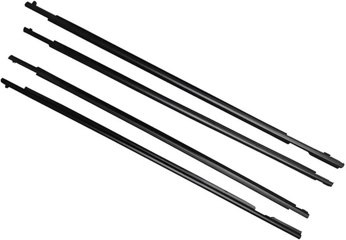 Raam Afdichtingsrubbers - Auto Strippen - Voertuig Isoleren - Duurzaam Rubber - 4 Stuks - Zwart