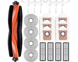 Deze 21-delige accessoire set Geschikt voor de stofzuiger is compatibel met Xiaomi X20+/X10+ en bevat: 1 hoofdborstel, 6 stofzakken, 4 dweilen, 6 zijborstels en 4 filters.