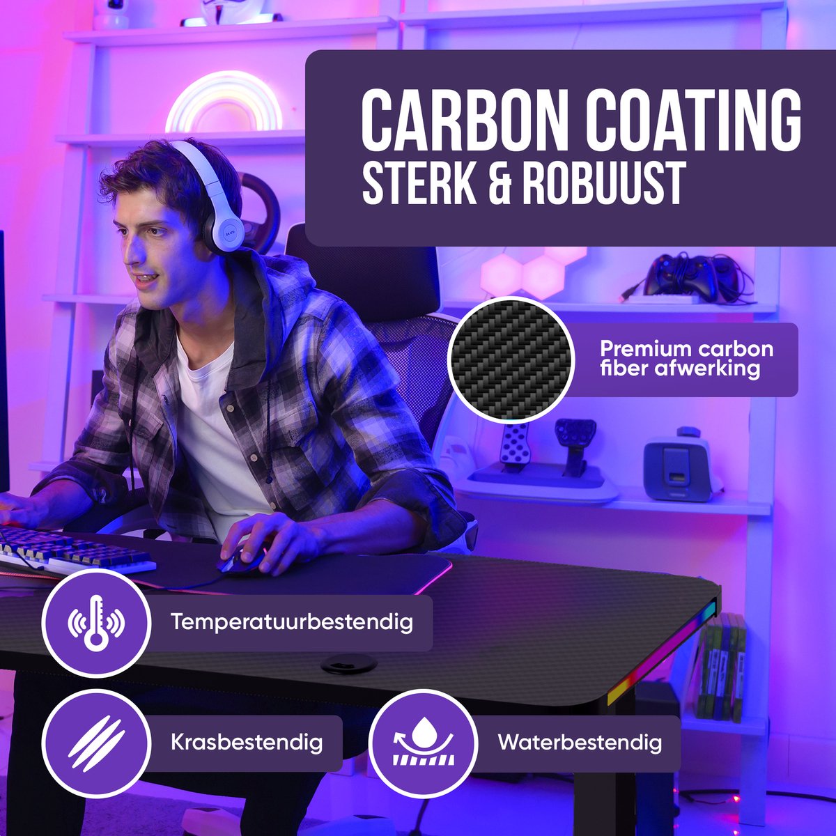 Avalo Gaming Bureau - L Vormig Hoekbureau - Hoek Rechts thumbnail 5