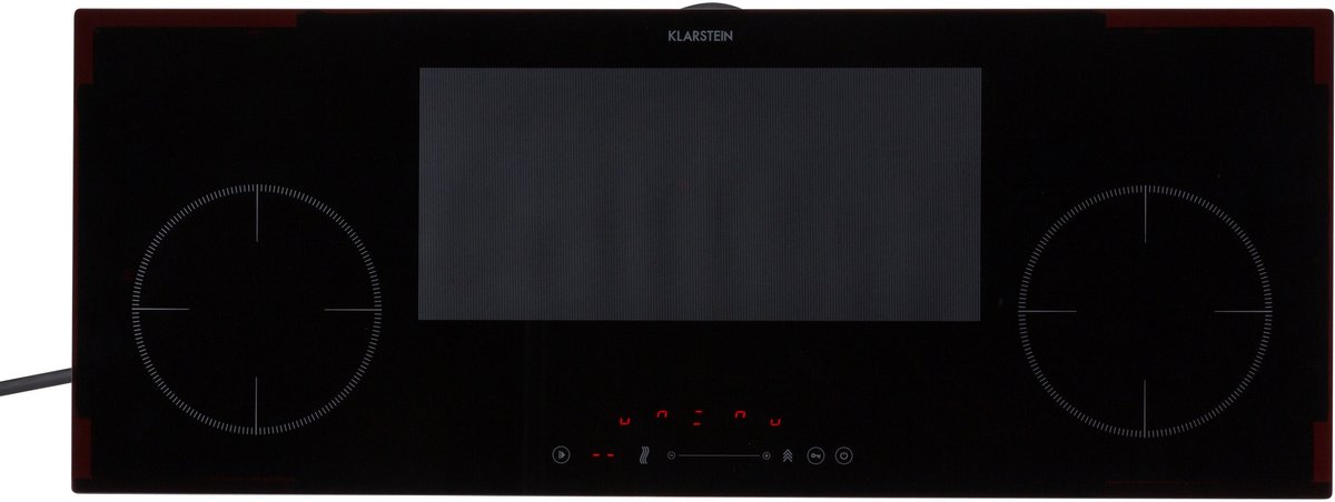 Klarstein Delicatessa 90 slim inbouw kookplaat - inductie - 4 zones - touch bedieningspaneel - 9 standen - 7000W - Autark