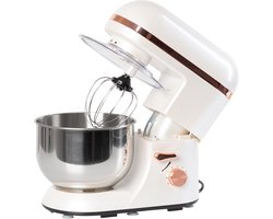Klarstein Keukenmachine, Kneedmachine met 5 L Kom, 2000 W Professionele Keukenmachine met Deeghaak en Garde, Universele Keukenmachine met 6 Snelheden, Deegmachine voor Mixen, Kneden en Kloppen,2L 1800W - voor Keuken - Zilver
