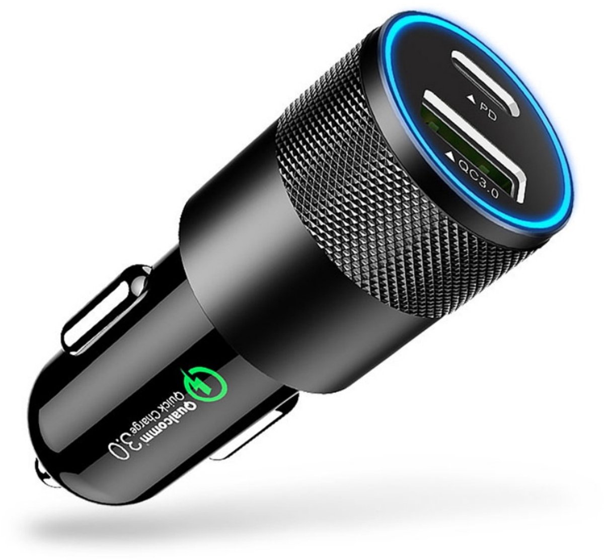 TOVBMUP Auto lader - Sigarettenaansteker USB oplader auto - Autolader USB A & USB C - Auto oplader USB - USB C autolader 2 poorten - Snellader - Zwart