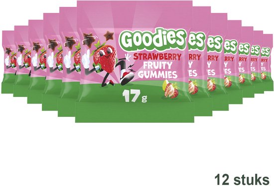 Goodies Fruit Gummies Aardbei - Snacks - 12 Stuks