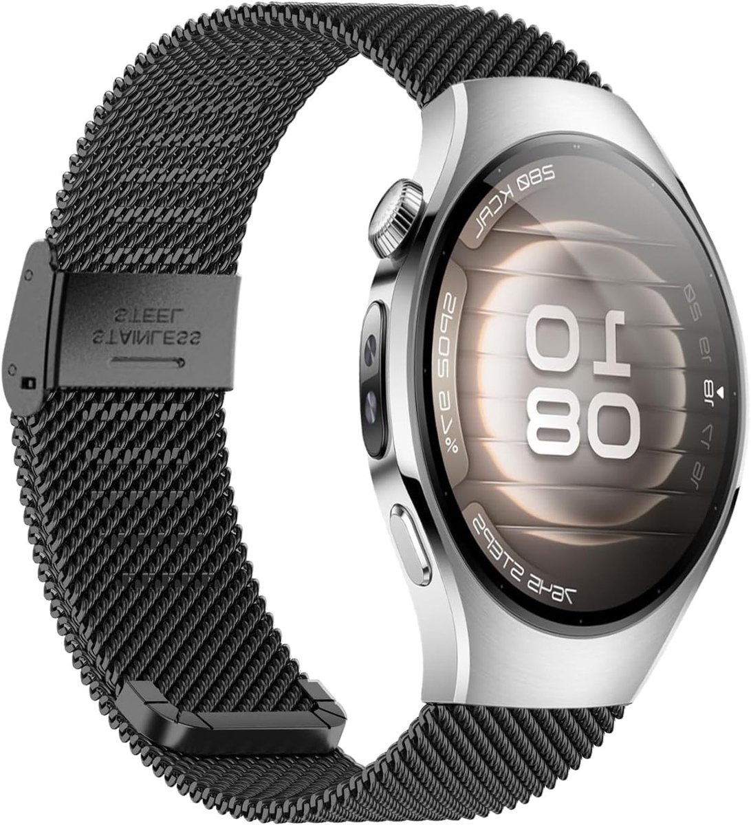 Stalen Horlogeband 18mm voor Smartwatches, Geschikt voor Vivoactive 4S, Vivomove 3S, Forerunner 255S en Venu 2S, Duurzaam en Stijlvol Design