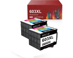 weCare 8-pack 603 - Geschikt voor Epson 603XL inktcartridges - Geschikt voor Epson Expression Home XP2100 - XP2150 - XP3100 - XP3150 - XP4100 - WF-2830DWF