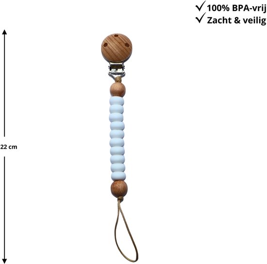 Zibbi Nordic Speenkoord Ivory - Luxe Siliconen Speenclip - BPA Vrij van Zibbi — afbeelding 2